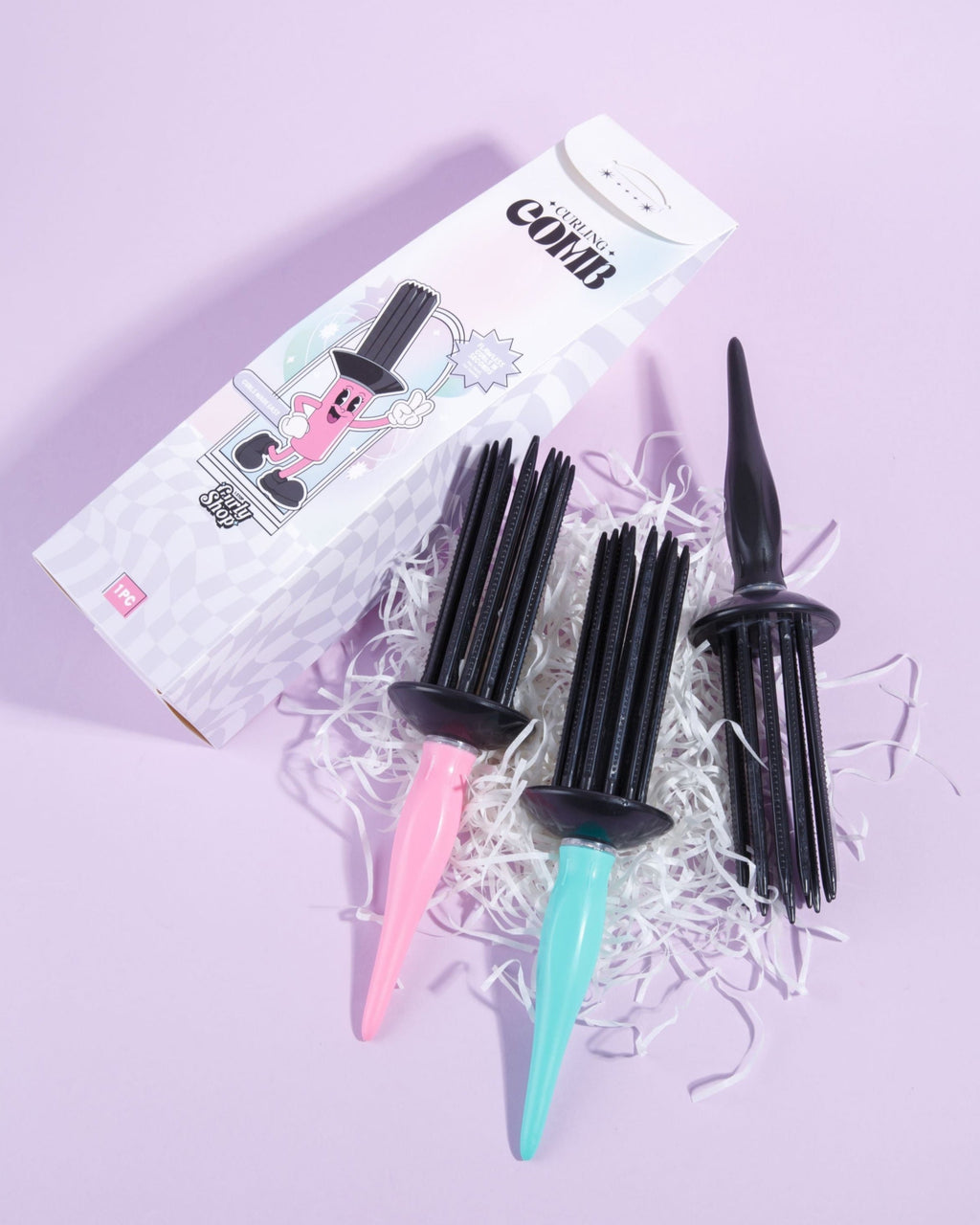 Teal Curling Comb
